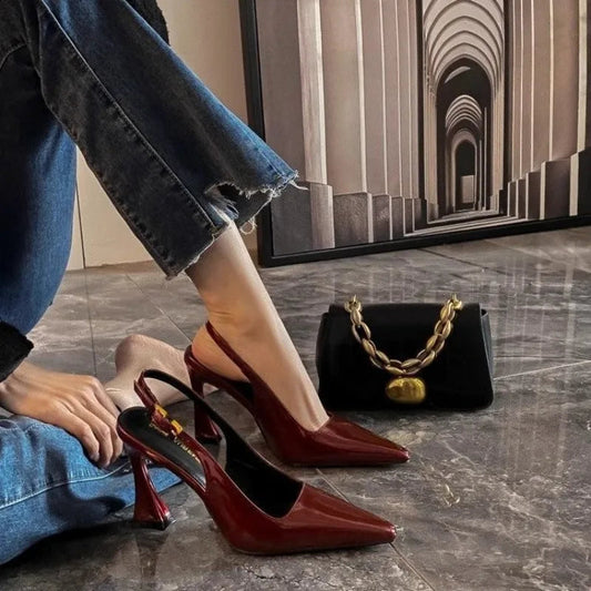 Fashion High Heels Luxurious Versatile Women's Shoes Slim Heel Temperament New Heeled Sandals Spring Elegant Pointed 2025 Pumps Good Vibrations