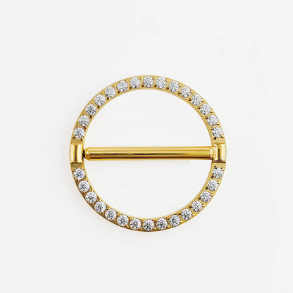 F136 Titanium Nipple Piercing Jewelry 14G Zircon Nasal Septum Ring Clicker ZC Round Nipple Ring Women and Men Girls Body Jewelry Good Vibrations
