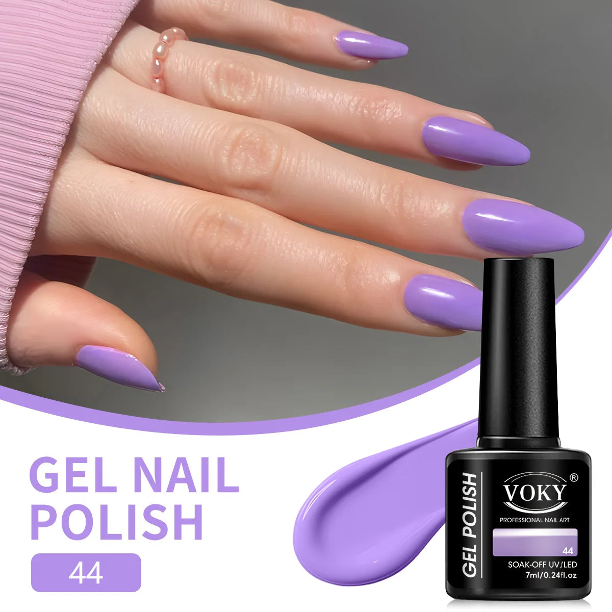 VOKY 12 PCS Gel Nail Polish - Shiny Finish - Safe Ingredients - Suitable for Nail Trimming at Home and in Beauty Salons Good Vibrations