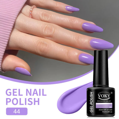 VOKY 12 PCS Gel Nail Polish - Shiny Finish - Safe Ingredients - Suitable for Nail Trimming at Home and in Beauty Salons Good Vibrations