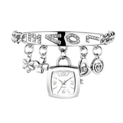 women Love Style steel quartz women bracelet watch Good Vibrations