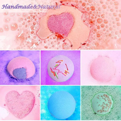 Bath Bombs for Women Gift Set 12pcs Natural Wonderful Fizz Effect for Bubble & Spa Amazing Gift for Wife, Girlfriend, Mother Good Vibrations