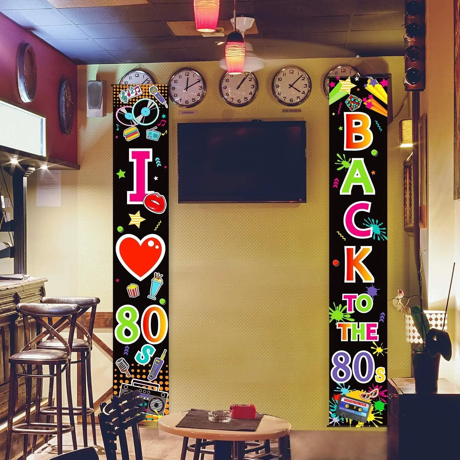 1970s Theme Party Retro Disco Porch Sign 70's Party Rock Boogie Wall Banner Birthday Decoration Good Vibrations