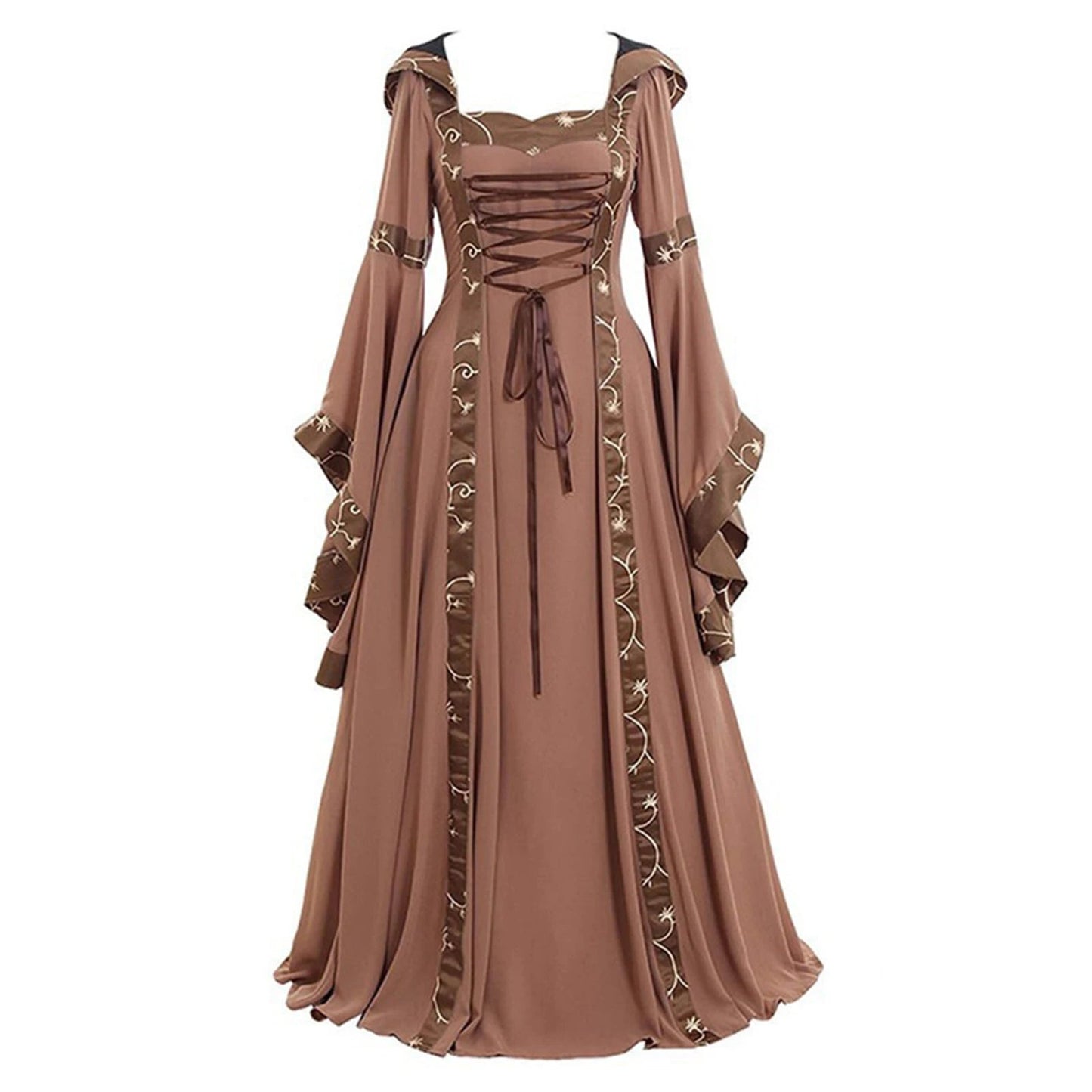 Medieval Dresses Gothiced Court Dress Royal Lady Ball Lolita Dress Square Neck Tight Waist Bowknot Women Dress Vestido Ropa Good Vibrations