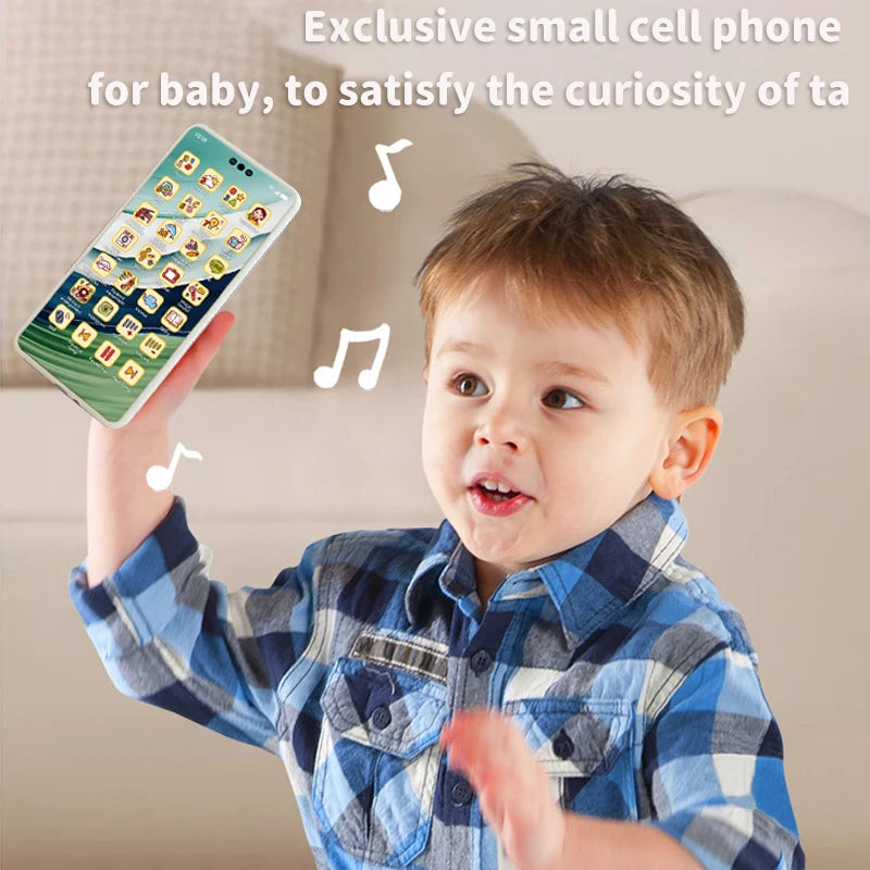 Baby Simulation Mobile Phone Toy Screen Music Early Educational Toys Learning Vocal English Mobile Vocal Toy Model Children Gift Good Vibrations