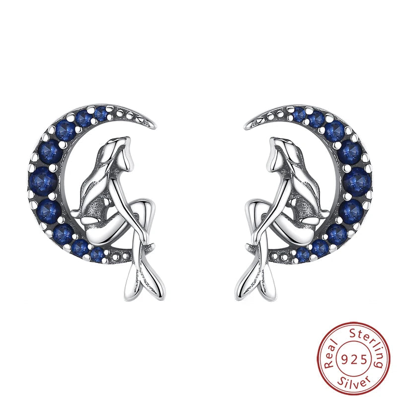 Women's Earrings 925 Sterling Silver Ocean Cute Pet Insect Plant Multi Style Earrings Fit Anniversary Delicate Jewelry Gifts Good Vibrations