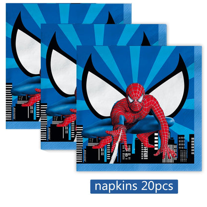 Spiderman Birthday Party Tablecloth Disposable Plastic Table Cover Tableware for Kids Birthday Party Baby Shower Decorations Good Vibrations