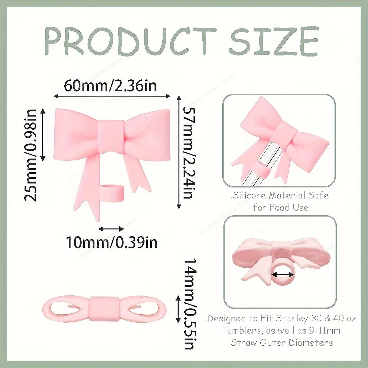 9pcs Accessories Set for Stanley Cup 30oz/40oz Spill Proof Stopper Flowers Straw Cover Silicone Boot Charm Butterfly Chain Good Vibrations Adult Super Store