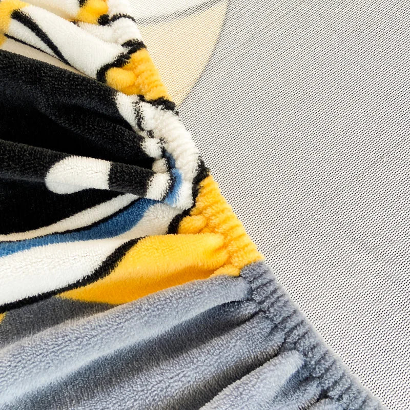 Queen Double Size Bed Sheet Polyester Elastic Fitted Sheet Velvet Soft Flannel Warm Mattress Cover King Full Twin Size Winter