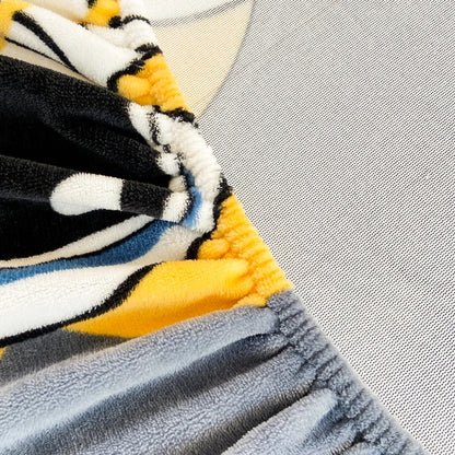 Queen Double Size Bed Sheet Polyester Elastic Fitted Sheet Velvet Soft Flannel Warm Mattress Cover King Full Twin Size Winter