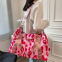 Women Travel Bags Duffle Shoulder Bag Large Multi-functional for Girls Female Big Capacity Sports Storage Fitness Handbag Good Vibrations