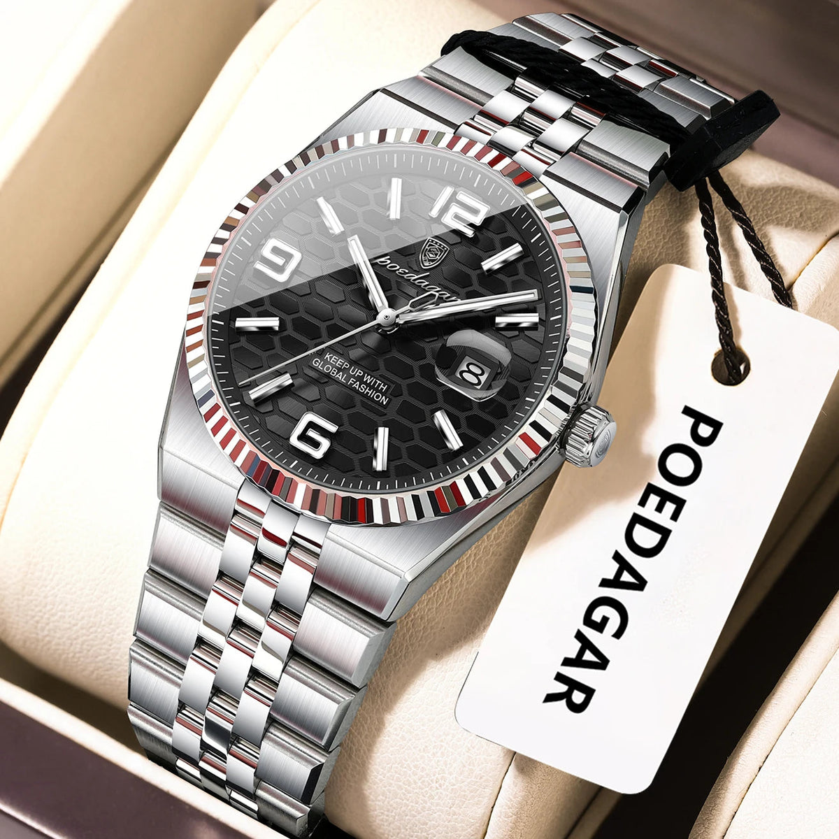 POEDAGAR Elegant Women's Watches High Quality Luxury Watch For Ladies Luminous Waterproof Date Women Quartz WristWatch Reloj+Box Good Vibrations
