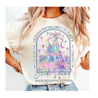 2025 Summer Fashion New Bow Castle Single Party Shirt Bridal Team Shirt Animated Bridal T-shirt Team Bridal Shirt Large Size Good Vibrations