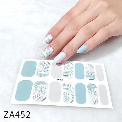 Nail Stickers DIY Decals For Nail Art Wraps Women Beauty Full Cover Nail Manicures Decorations Uñas Postizas Press On Nails Good Vibrations