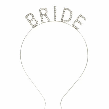 Bridesmaid Hair Accessories Rhinestone Headband Maid Of Honour Crystal Hairbands Team Bride Wedding Shower Party Jewelry Good Vibrations