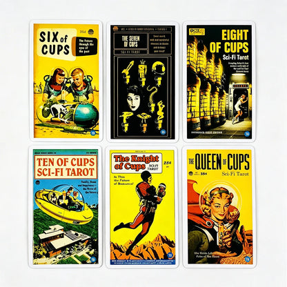 Todd Alcott's Sci-Fi Tarot Cards A 78 Science-Fiction-themed Tarot Deck English Versions Divination Deck Board Playing Game Good Vibrations