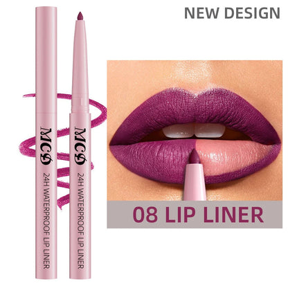 1PC Waterproof Matte Lip Liner Contours Lips in Shades Sexy Red Lipstick Natural Color Lip Makeup Hydrating Lip Cosmetic Gifts Good Vibrations