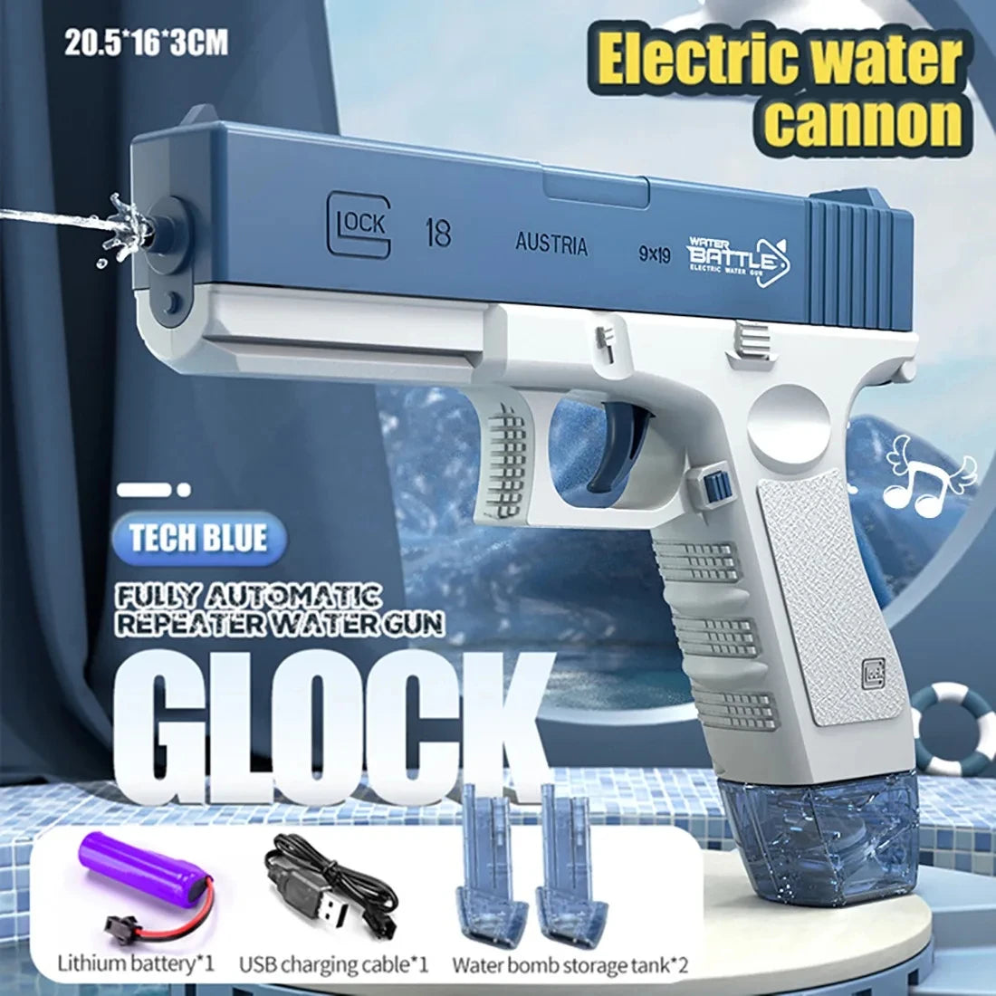 Electric Water Gun Toys Bursts Children's High-pressure Strong Charging Energy Water Automatic Water Spray Children's Toy Guns Good Vibrations