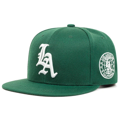 2025 New Los Ange Earth Letter Embroidered Cotton Flat Edge Hat Women Simple Baseball Hat Sunshade Hat Men's Outdoor HipHop Hat Good Vibrations