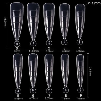 100Pcs/Box Nail Tips Full Set Acrylic Fake Finger UV Gel Polish Quick False Nails Tip Manicure Tools Nail Art DIY Tools Kit Good Vibrations