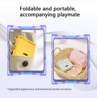 New Games V90s Retro Flip Handheld Game Player 3.5 inch Foldable Open-sourse Handheld Console Pocket Mini Video  Game Player Good Vibrations