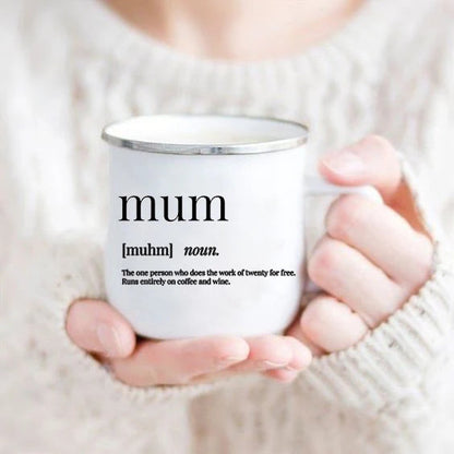 Mothers Day Gift for mom Mommy Birthday Gifts Best Mom Ever Mug Mommy Coffee Mugs Mother drink cup tea enamel cups Good Vibrations Adult Super Store
