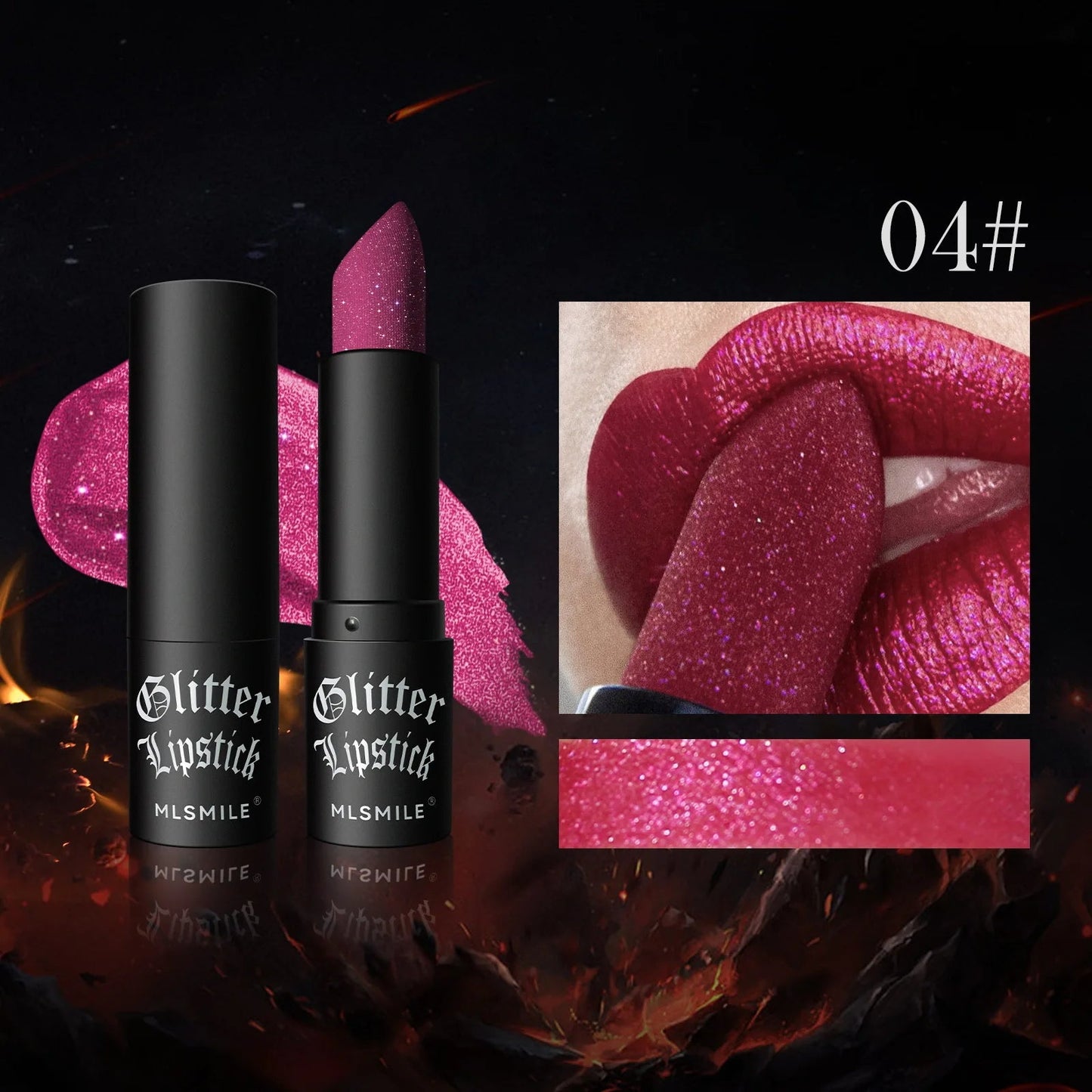 Waterproof Glitter Lipsticks Punk Style Nude Matte Not Fading Pearlescent Sexy Red Pink Velvet Lipsticks Lips Makeup Cosmetic Good Vibrations