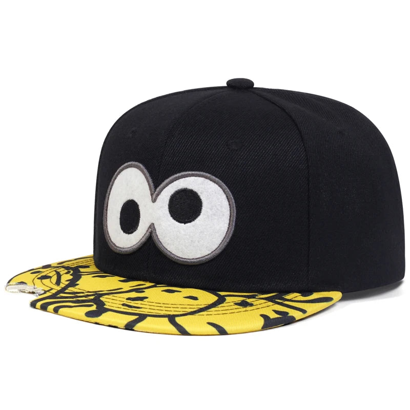 Unisex Eye PIZZA Embroidery Hip-hop Hats Spring and Autumn Outdoor Adjustable Casual Baseball Caps Sunscreen Hat Good Vibrations