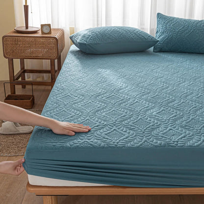 Waterproof Fitted Sheet Quilted Mattress Cover Mattress Protector for Home Hotel Twin Full Quuen King 160x200 140x200 Bed Cover Good Vibrations