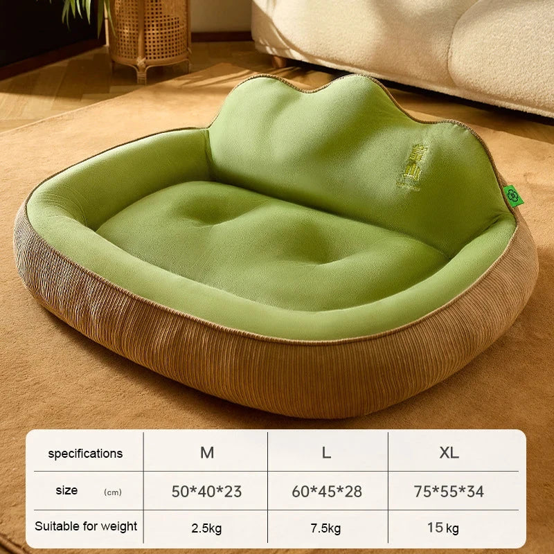 New dog bed with increased height and thickness, leaning against the mountain bed and pillow for neck protection, pet bed for sl Good Vibrations