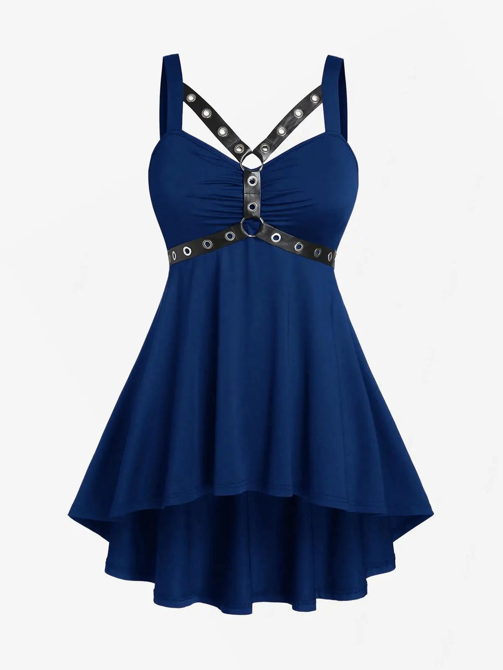 ROSE GAL Womens Plus Size Curve High Low Tank Tops Gothic Sleeveless Strap Tank Top Good Vibrations