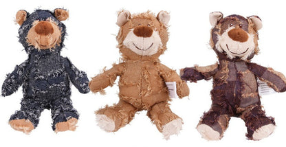 Pet Teddy Bear Soundmaking Toy Plush Interactive Dog Toys Grinding Cleaning Teeth Anti Bite Abreact Plaything Bear Pets Supplies Good Vibrations