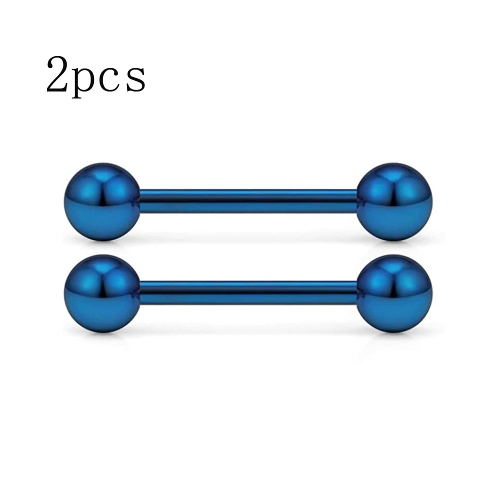 14G Tongue Rings Nipple Rings Surgical Steel Barbell Nipplering Body Piercing Jewelry for Women Men 12MM 14MM 16MM 18MM Bar Leng Good Vibrations Adult Super Store
