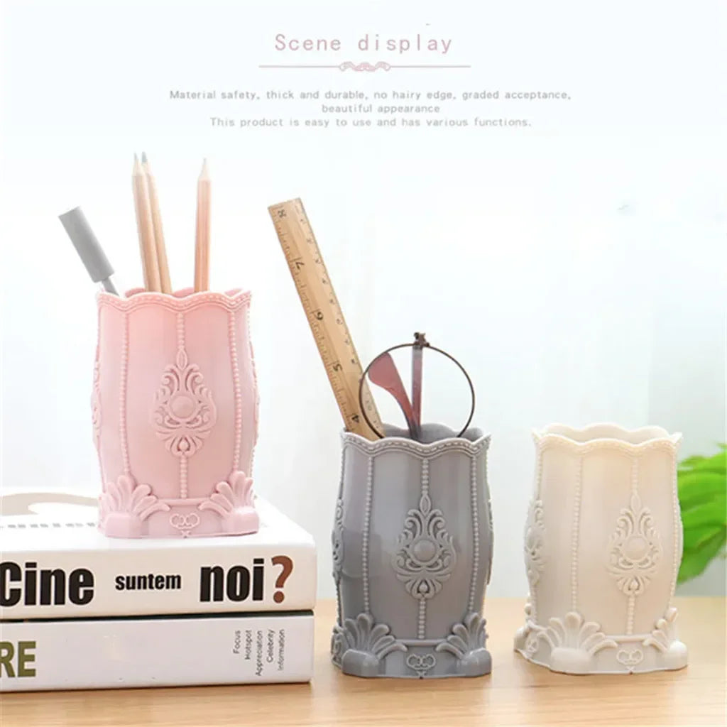 Makeup Organizers for Cosmetics Nail Polish Jewelry Plastic Storage Box Desk Desktop Organizer Brush Pencil Holder Good Vibrations