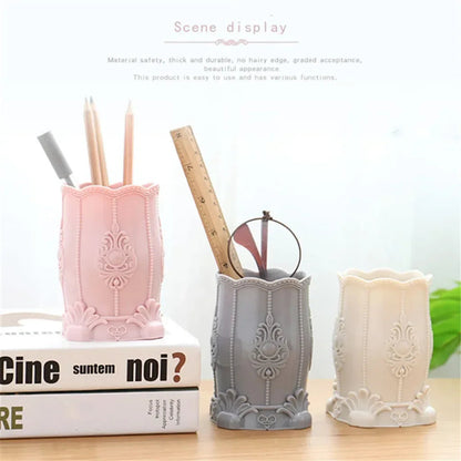Makeup Organizers for Cosmetics Nail Polish Jewelry Plastic Storage Box Desk Desktop Organizer Brush Pencil Holder Good Vibrations