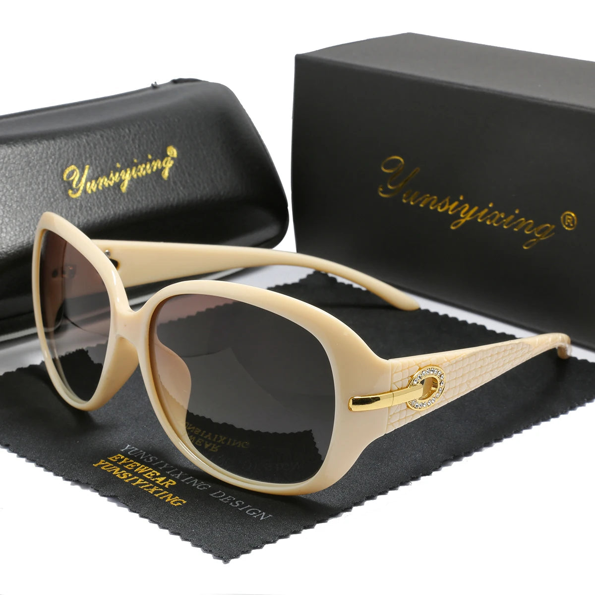 YSYX Polarized Women's Sunglasses Brand Designer Sun Glasses Fashion Classic Big Frame Glass Female Vintage Oculos De Sol ST2012 Good Vibrations