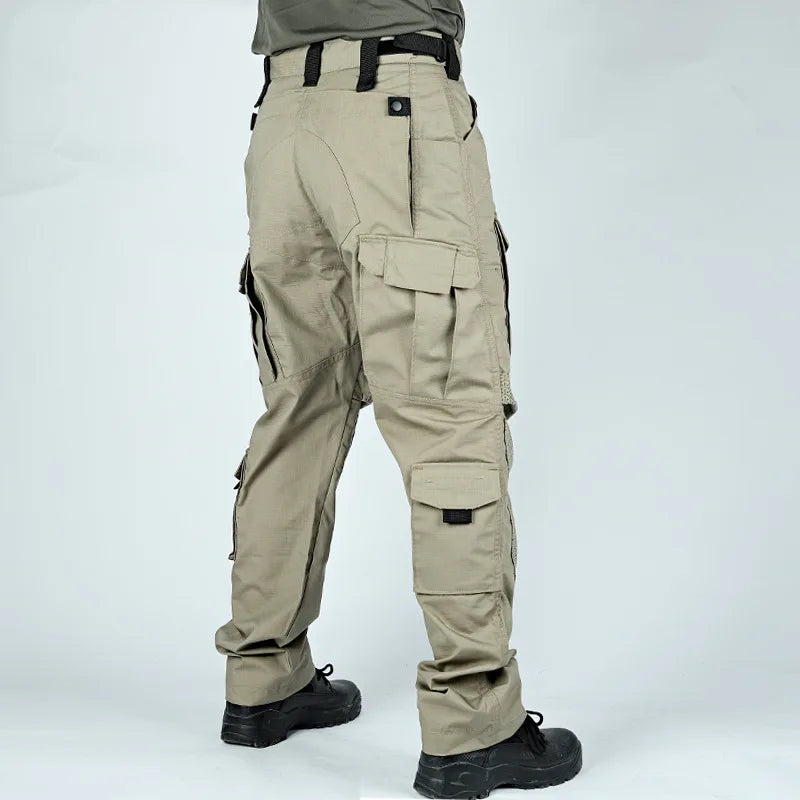 Tactical Pants Men Multi-Pocket Outdoor Cargo Pants Military Combat Trousers Men's Wear-Resistant Hiking Work Trousers Male Good Vibrations