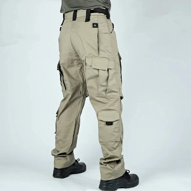 Tactical Pants Men Multi-Pocket Outdoor Cargo Pants Military Combat Trousers Men's Wear-Resistant Hiking Work Trousers Male Good Vibrations