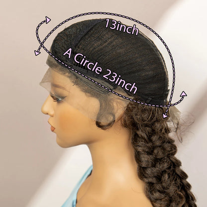 Synthetic Goddess Braided Wigs Cornrow Braided Wigs with Baby Hair Braids Wigs for Women Daily Use Knotless Wigs Good Vibrations