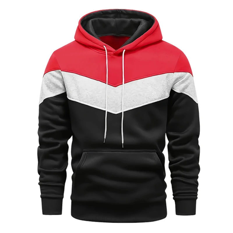 Autumn Winter Fashion Tracksuit Tricolor Hoodies and Black Sweatpants High Quality Male Daily Casual Sports Hooded Jogging Suit Good Vibrations