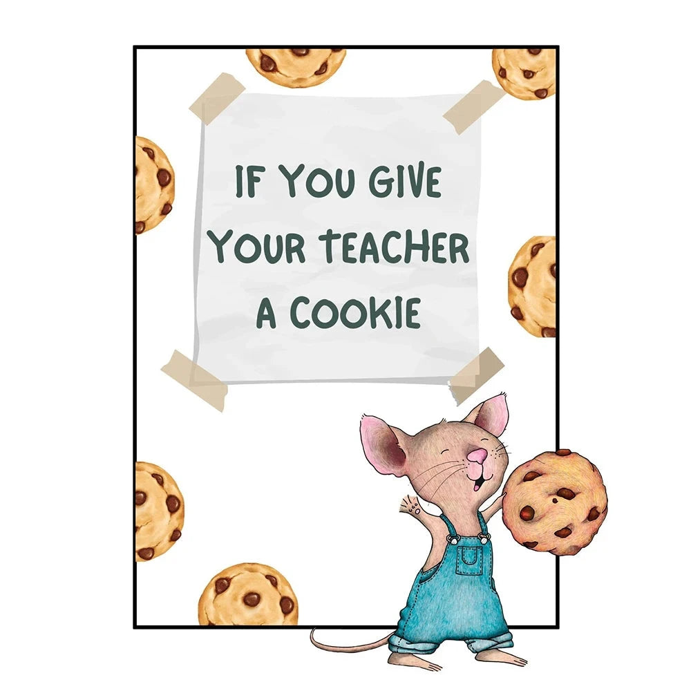 If You Give Your Teacher a Cookie,2024 New Teacher Appreciation present ,Creative and Thoughtful gift for Teacher Good Vibrations
