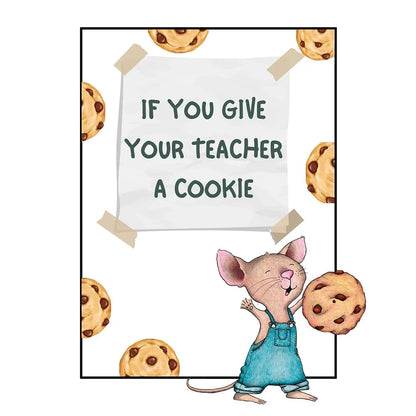 If You Give Your Teacher a Cookie,2024 New Teacher Appreciation present ,Creative and Thoughtful gift for Teacher Good Vibrations