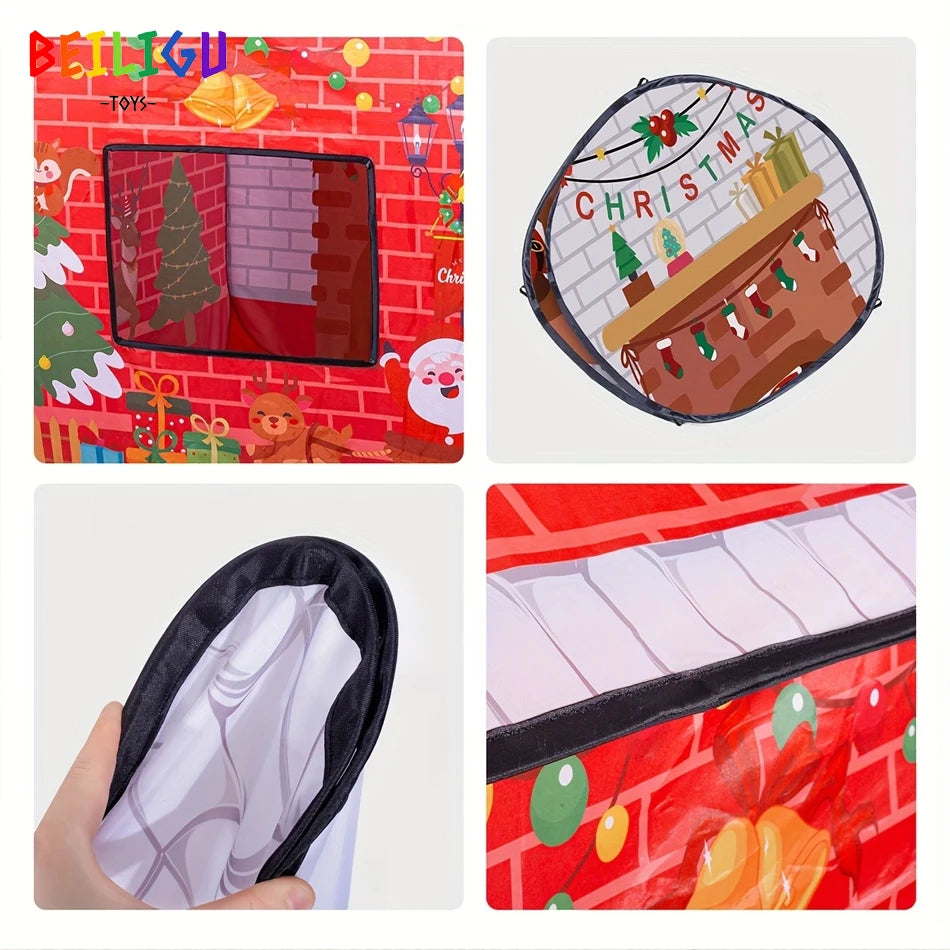 Christmas Halloween Game Tent Children's Snow House Pumpkin Ghost Playhouse Party Pop-Up Pack Holiday Toy for Kids Xmas Gifts Good Vibrations