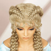 Synthetic Goddess Braided Wigs Cornrow Braided Wigs with Baby Hair Braids Wigs for Women Daily Use Knotless Wigs Good Vibrations