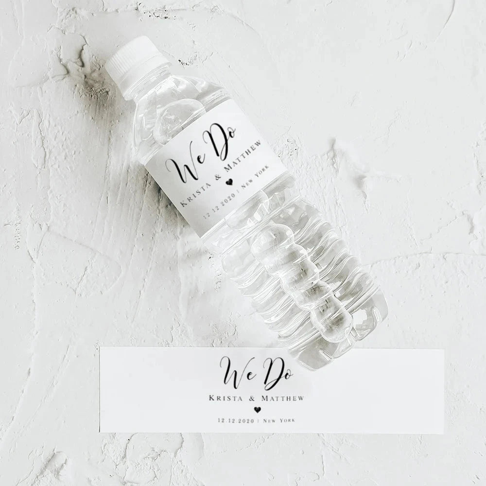 Personalized Wedding Water Bottle Label Birthday Party Thank You Water Bottle Sticker Bridal Shower Welcome Gift Wedding Decor Good Vibrations