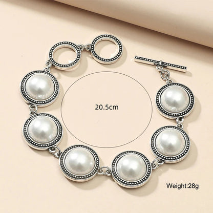 Fashion Boho Vintage Round Pearl Bracelets Bangles For Women Blue Red Black Bead Vintage Bohemian Adjustable Bracelet Jewelry Good Vibrations