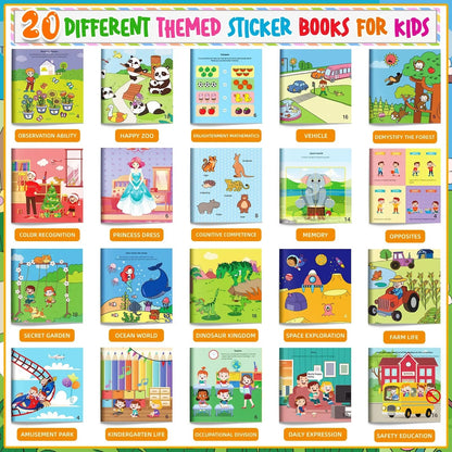 10/20 Volumes of New Sticker Book Focus Potential Development Stickers Children Enlightenment Baby Early Education Book Good Vibrations