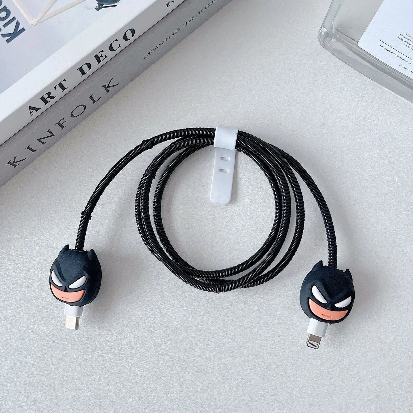 New Cartoon Charger Cable Protector for IPhone 15 14 13 12 18W 20W Charger Protection Cover Stitch Data Line Winder Protective Good Vibrations