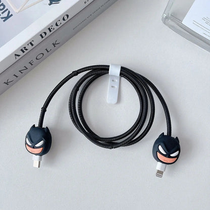 New Cartoon Charger Cable Protector for IPhone 15 14 13 12 18W 20W Charger Protection Cover Stitch Data Line Winder Protective Good Vibrations
