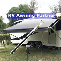 RV Awning Telescopic Pole Metal Pole Retractable RV Awning Opener Multifunctional Pull Rod With Rubber Handle Portable RV Good Vibrations